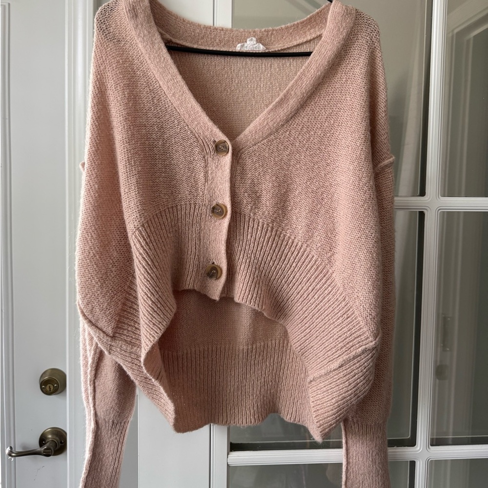 Pink V-Neck Sweater